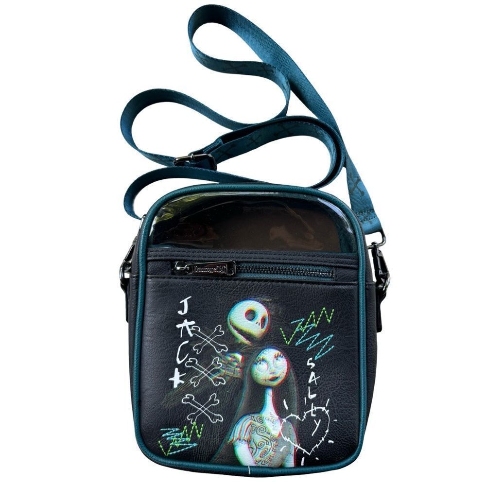 Disney Parks Loungefly Crossbody Purse Nightmare Before Christmas Jack Sally Bag